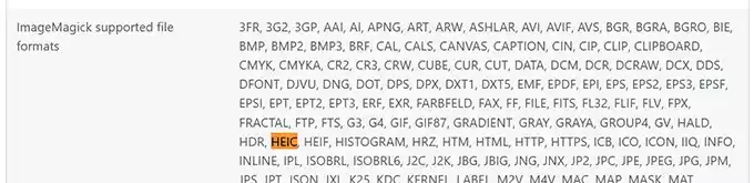 Media Handling » ImageMagick supported