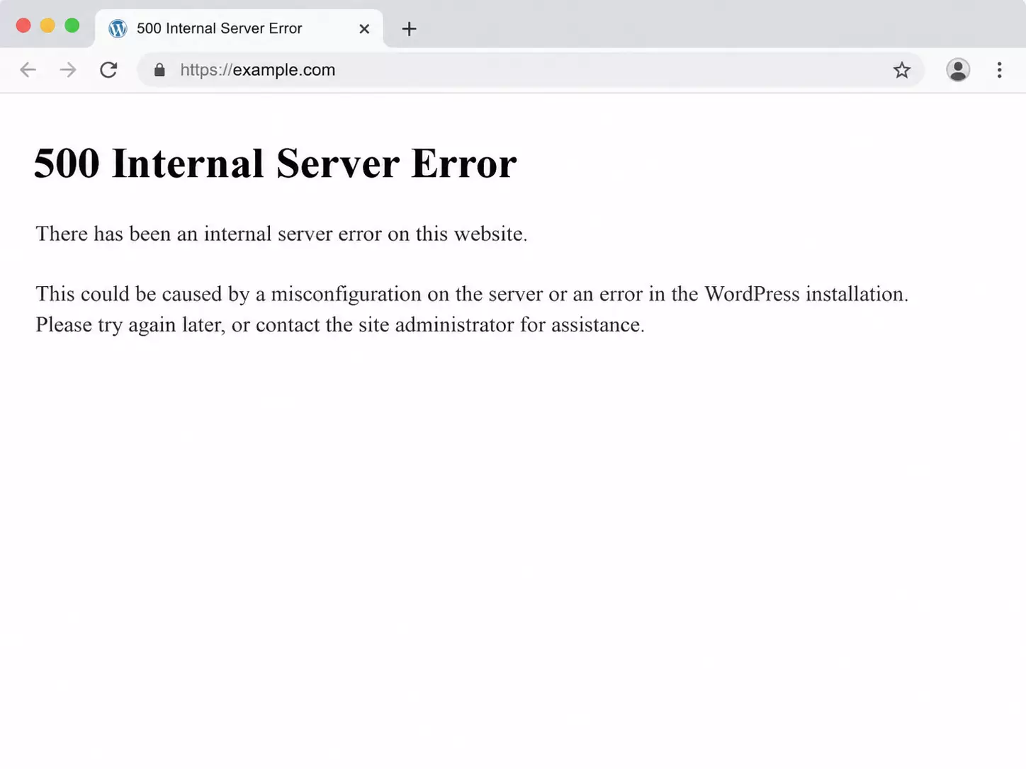 خطای 500 Internal Server Error در وردپرس