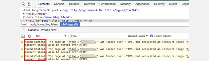 خطای Mixed Content
